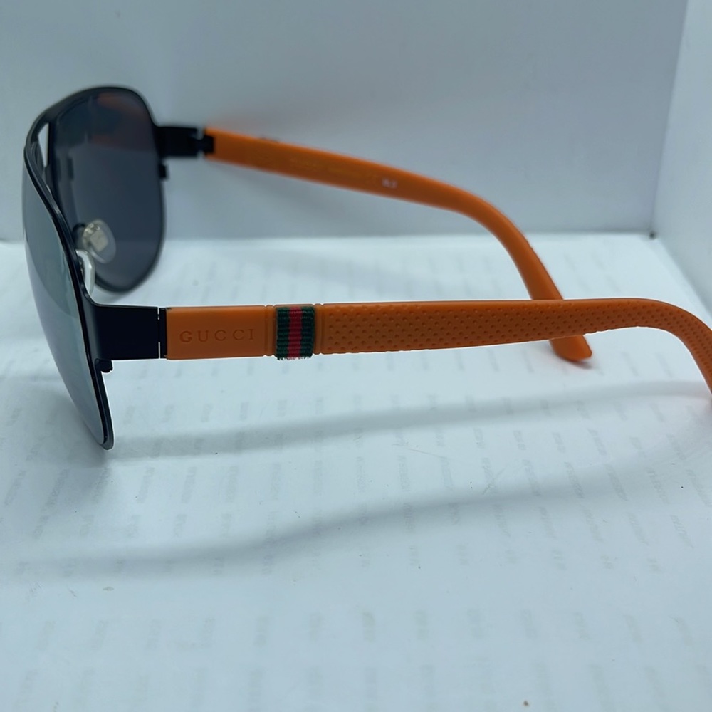 Brand new Gucci Sunglass Unisex GG2252/s Black with Orange Mirror lenses - Picture 4 of 8